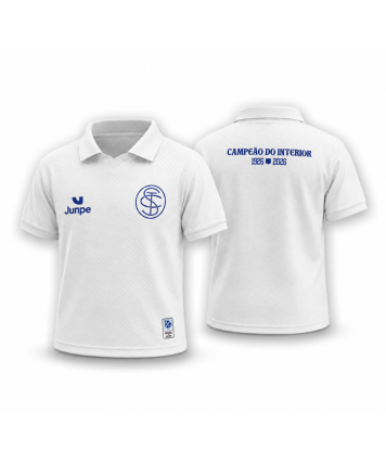 CAMISA COMEMORATIVA TAUBATÉ BRANCA - 100 ANOS CAMPEÃO DO INTERIOR - INFANTIL
